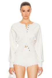 Helsa Elvira Cardigan in Cream at Revolve