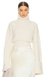 Helsa Esti Turtleneck Sweater In Ivory at Revolve