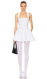 Helsa Faille Halter Mini Dress In White at Revolve