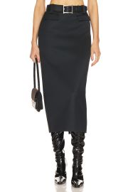 Helsa Heavy Satin Column Skirt at Revolve