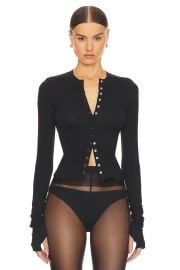 Helsa Jersey Cardi In Black at Revolve