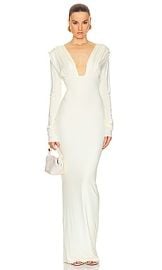 Helsa Jersey Deep V Maxi Dress In Sunlight Yellow at Revolve