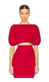 Helsa Luella Short Sleeve Sweater In Red at Revolve