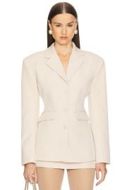 Helsa Recycled Twill S Curve Jacket In Light Khaki at Revolve