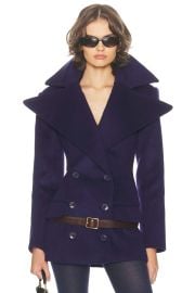 Helsa The Dramatic Collar Peacoat In Navy at Revolve
