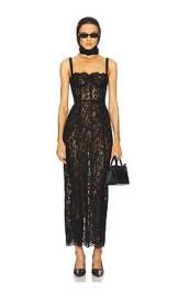 Helsa The Lace Column Dress In Black at Revolve