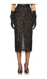 Helsa The Lace Midi Skirt In Black at Revolve