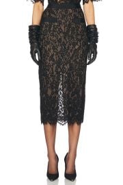 Helsa The Lace Midi Skirt in Black FWRD at FWRD