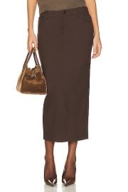 Helsa Trouser Midi Skirt in Java FWRD at FWRD