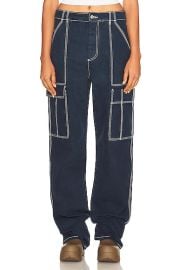 Helsa Wide Cargo Workwear Pants in Navy FWRD at FWRD