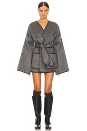 Helsa Wool Blend Blanket Coat In Grey at Revolve