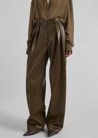 Helsinki Faux Leather Pants - Olive The Frankie Shop at The Frankie Shop
