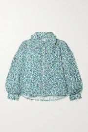 Hemmingway pintucked floral-print cotton-corduroy blouse at Net a Porter