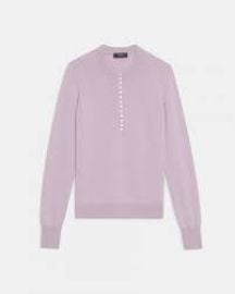 Henley Sweater in Cashmere in Wild Lilac at Theory