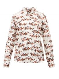 Henri horse-print silk-twill blouse at Matches