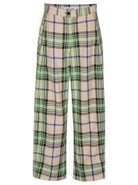 Henrik Vibskov Post Pant in Mint Beige Checks Henrik Vibskov Boutique at Henrik Vibskov