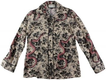 Herbarium Snake Print Blouse by Gucci at Gucci