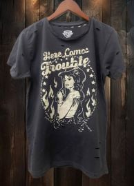 Here Comes Trouble Distressed Unisex T Shirt - at Etsy