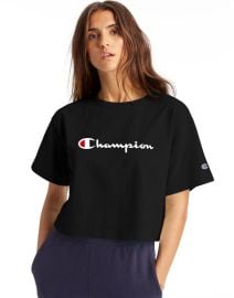 Heritage Cropped Tee Script Logo at Champion