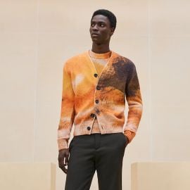 Hermes Orange Tie Dye Cardigan at Hermes