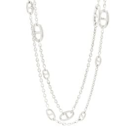 Hermes Sterling Silver Farandole Necklace 120 1723033 FASHIONPHILE at Fashionphile