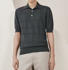 Hermes Vague De Carreaux Polo Shirt at Hermes