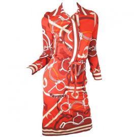 Hermes vintage shirtdress at 1st Dibs