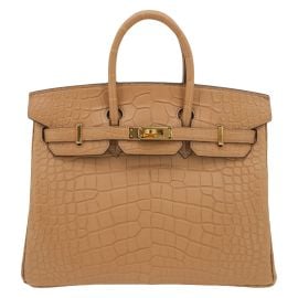 Herms 25cm Birkin Chai Matte Alligator Gold Hardware exclusive at Priv Porter at Prive Porter