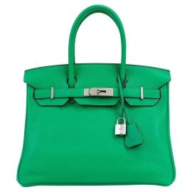 Herms Bamboo Green Togo 30 cm Birkin with Palladium For Sale at 1stDibs at 1st Dibs