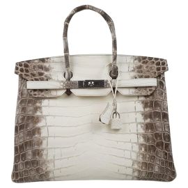 Herms Birkin 35 Niloticus Crocodile Himalayan Bag at 1st Dibs