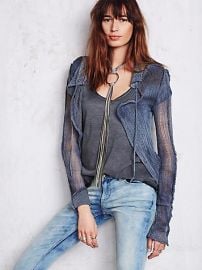 Hero Crane  Distressed Sweater Cardi at Free People