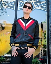 Hero Satin Bomber Jacket at Straight To Hell