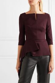 Heron Asymmetric Crepe Blouse by Roland Mouret at Net a Porter