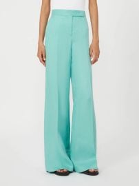Herringbone linen twill trousers water Max Mara at Max Mara