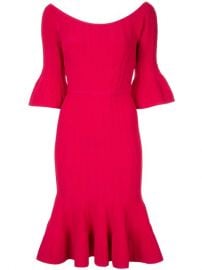 Herv   L  ger Off The Shoulder Braided Dress - Farfetch at Farfetch