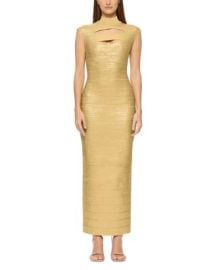Herv Lger Foiled Cutout Bandage Gown Bloomingdales at Bloomingdales