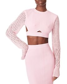 Herv Lger Mixed Gauge Variegated Rib Crop Top Bloomingdales at Bloomingdales