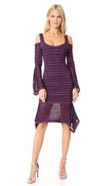 Herve Leger Cold Shoulder Ruffle Trim Dress at Shopbop