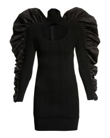 Herve Leger Ruffle Cutout Mini Dress at Neiman Marcus