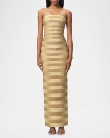 Herve Leger The Nia Strapless Bandage Gown at Neiman Marcus