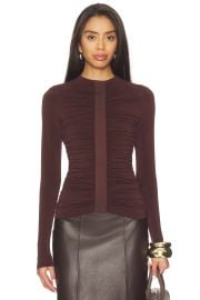 Herve Leger The Veronica Top In Walnut at Revolve