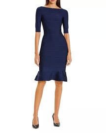 Herveacute Leacuteger Boat Neck Bandage Dress   Bloomingdales at Bloomingdales