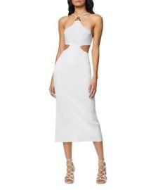 Herveacute Leacuteger Hardware Halter Midi Dress Bloomingdales at Bloomingdales