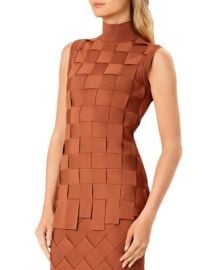 Herveacute Leacuteger Mock Neck Basket Weave Top   Bloomingdales at Bloomingdales