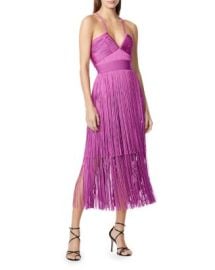 Herveacute Leacuteger Plunging Strappy Fringe Dress   Bloomingdales at Bloomingdales