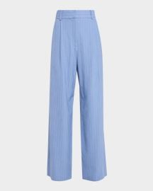 Heyser Pinstripe Wide-Leg Pants at Neiman Marcus