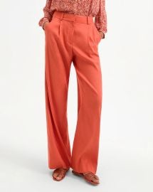 Heyser Wide-Leg Pant in Coral at Veronica Beard