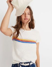 Hi-Fi Shrunken Tee in Placed Stripe at Madewell