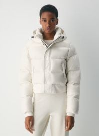 Hi-Gloss French taffeta premium down puffer jacket wit at Aritzia