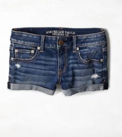 Hi-Rise Denim Shortie at American Eagle